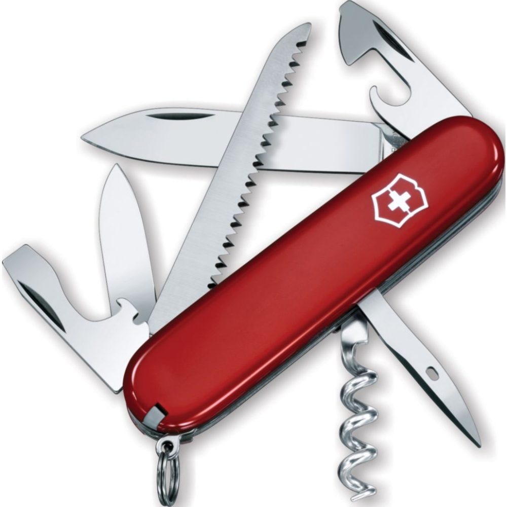 Victorinox Swiss Army Steel Camper Pocket Knife Multi-Tool, 13 Functions