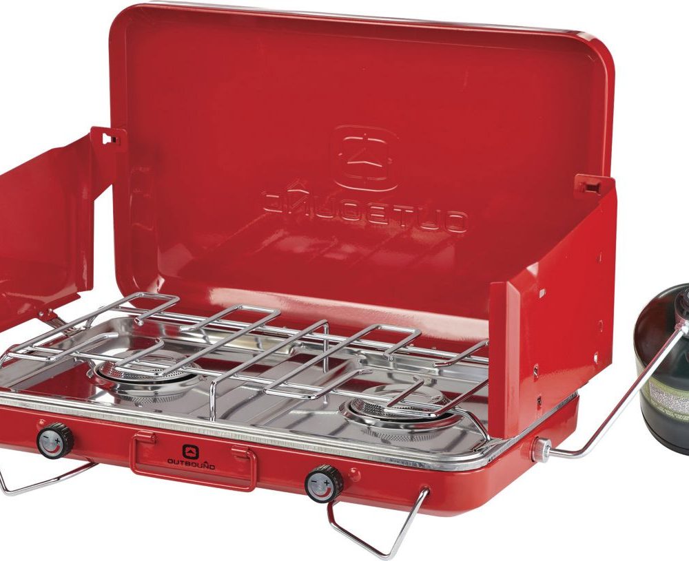 Outbound Deluxe Double-Burner Camp Stove, 10,000 BTUs