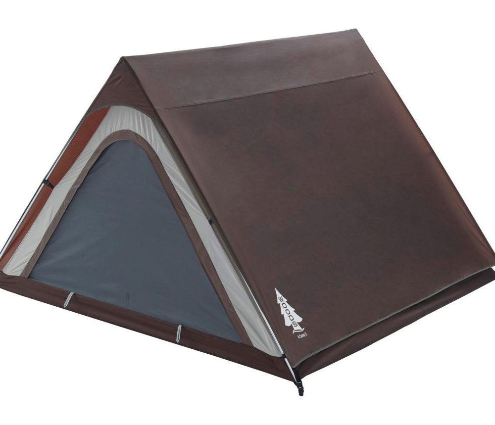 Woods Heritage A-Frame 3-Season, 3-Person Camping Tent w/ 2-Doors, Rain Fly & Carry Bag