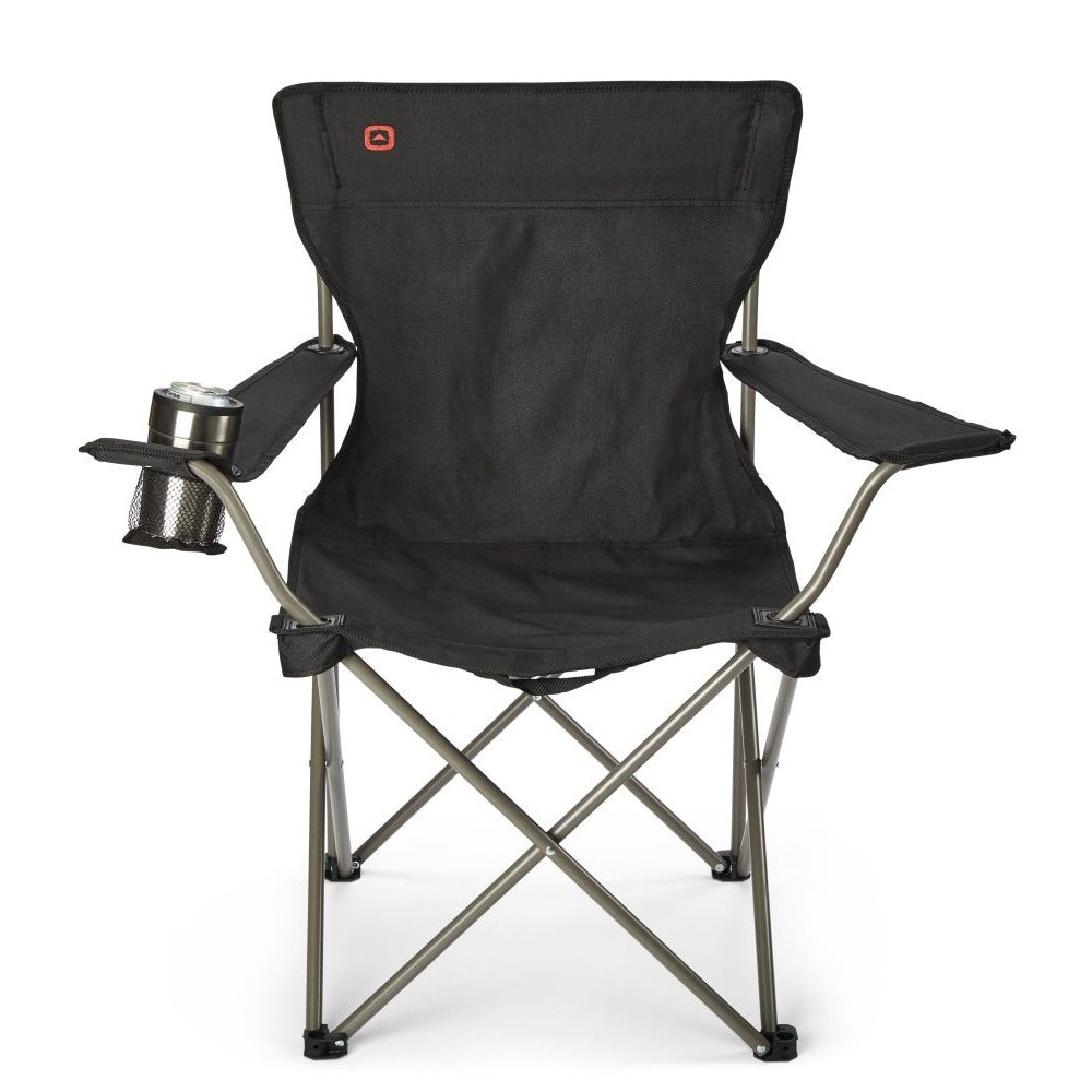 Outbound Wide Back Folding Camping Quad Chair with Cup Holder & Carry Strap