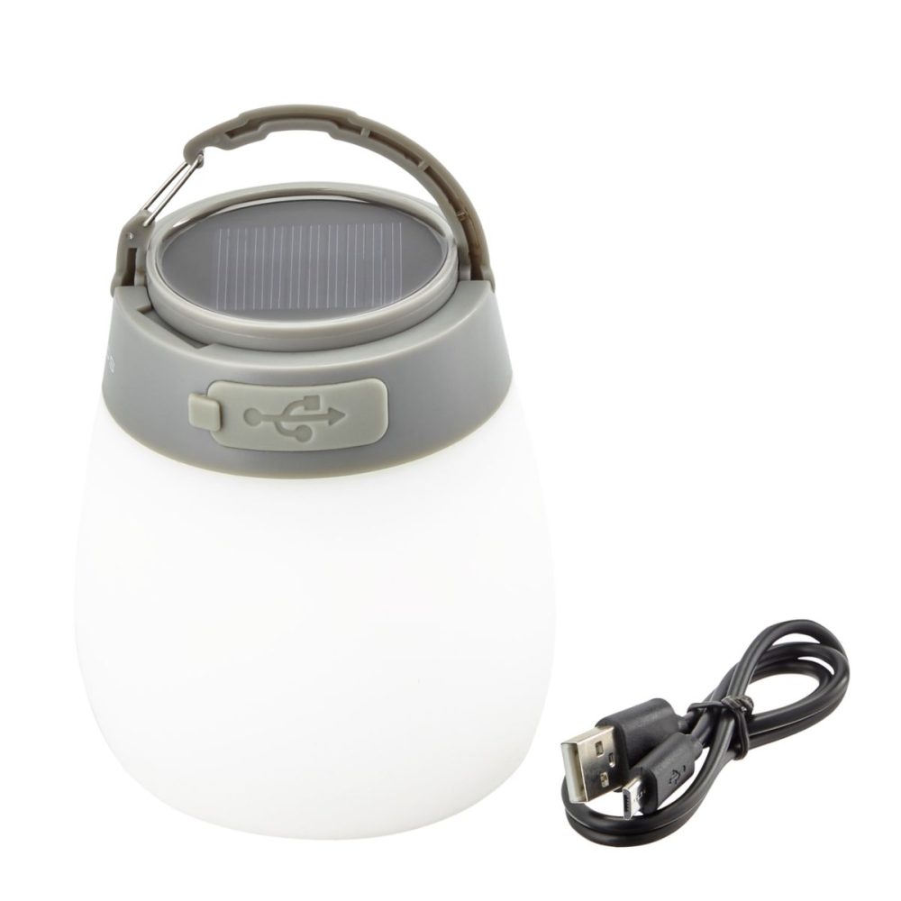 Woods Gibbous Solar/Rechargeable LED Camping Light/Lantern w/ USB Port, 150 Lumen, Small