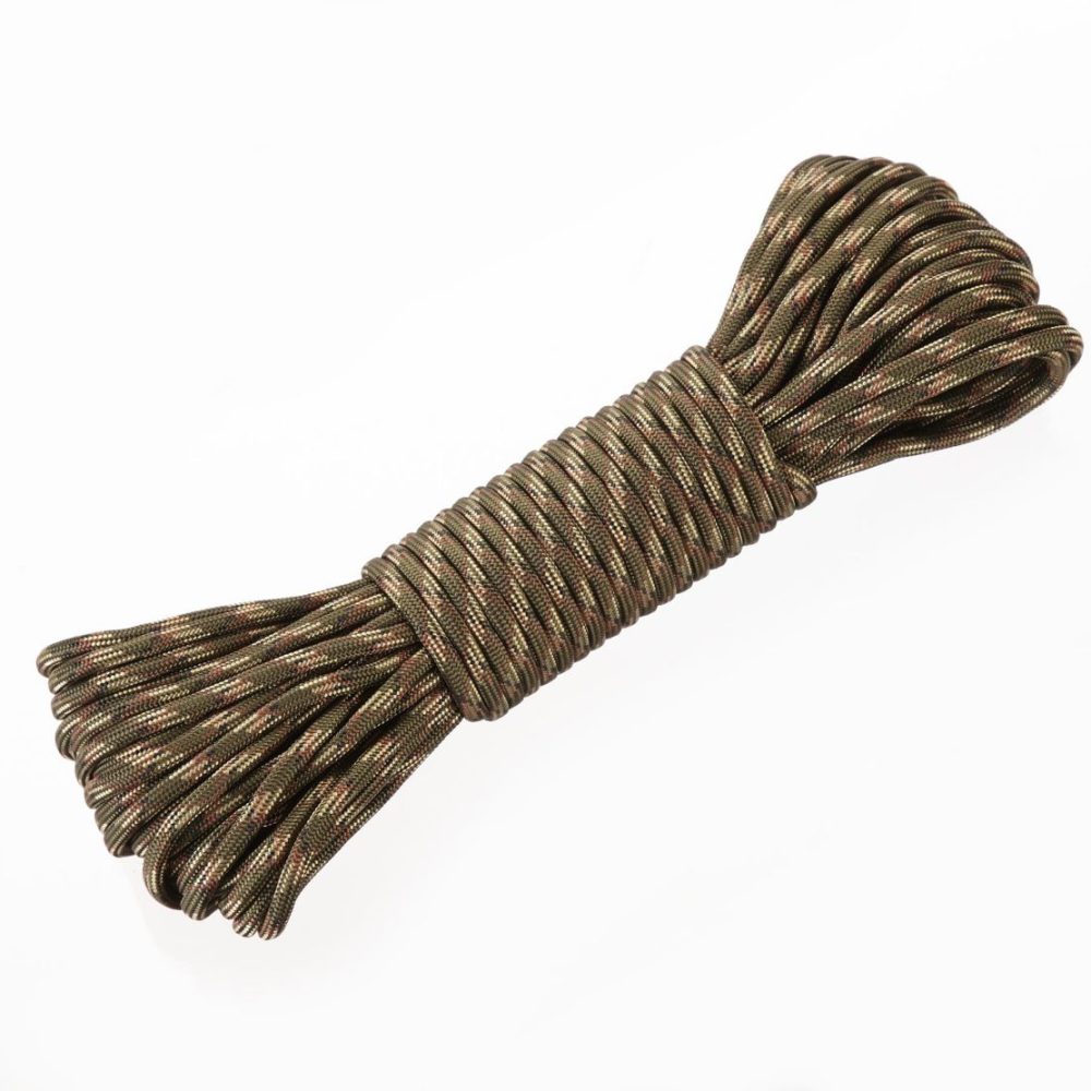 Outbound Camping Fire Starter Rope, 550 Nylon Paracord Survival Rope with Cotton Core, 15m