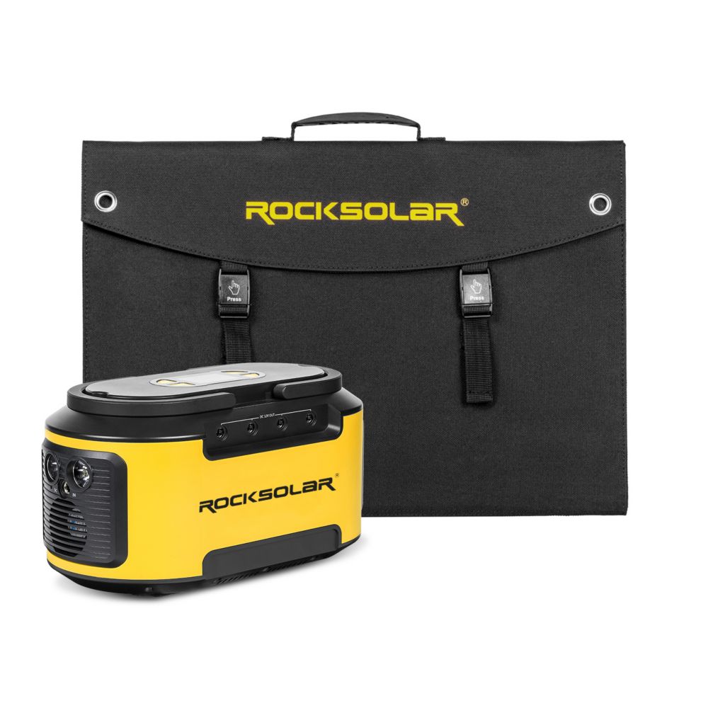 ROCKSOLAR Ready 200W Solar Generator Kit with 100W Power Station + 30W Solar Panel