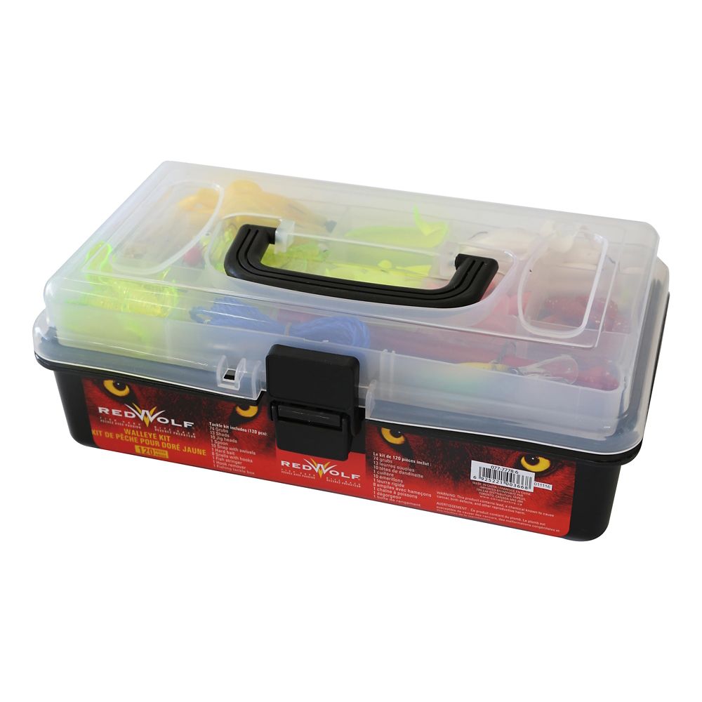 Red Wolf Walleye Lure Kit, 120-pc