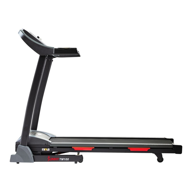 Sunny Health & Fitness TM100 Auto-Incline Folding Treadmill, Bluetooth Compatible