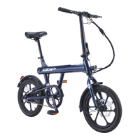 Polo 36V Electric Bike with Frame-Integrated Battery & LED Display, 16-in Wheel, Blue
