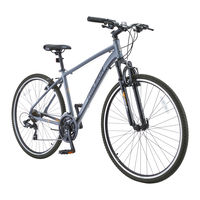 Route Hybrid Bike with Alloy V-brakes, 700C, 21-Speed, Grey