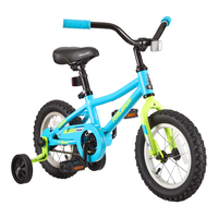 Vibe Lightweight Kids' Bike with Training Wheels, 12-in, Blue