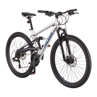 Tracker DS Mountain Bike with 21-Speed Shimano Shifting System, Silver