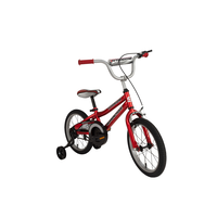 Titanium Kids' Bike with Training Wheels, Red, 16-in
