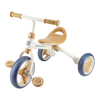 2-in-1 Toddlers & Kids' Tricycle with Detachable Pedals, 8-in, Beige