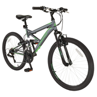 Outlook Youth Dual-Suspension Mountain Bike, 24-in Wheel, Grey/Green