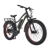 Quanta All-Terrain Lightweight Electric Bicycle with Front & Rear Lights, 26-in Wheel, Green