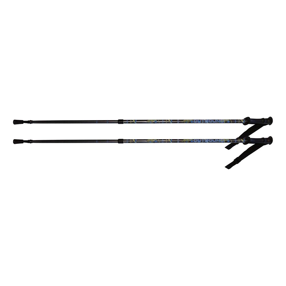 Outbound Ascend Telescopic Adjustable Aluminium Anti-Shock Trekking Poles For Hiking Walking
