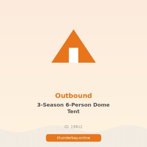 Outbound 3-Season, 6-Person Camping Dome Tent w/ Rain Fly & Carry Bag