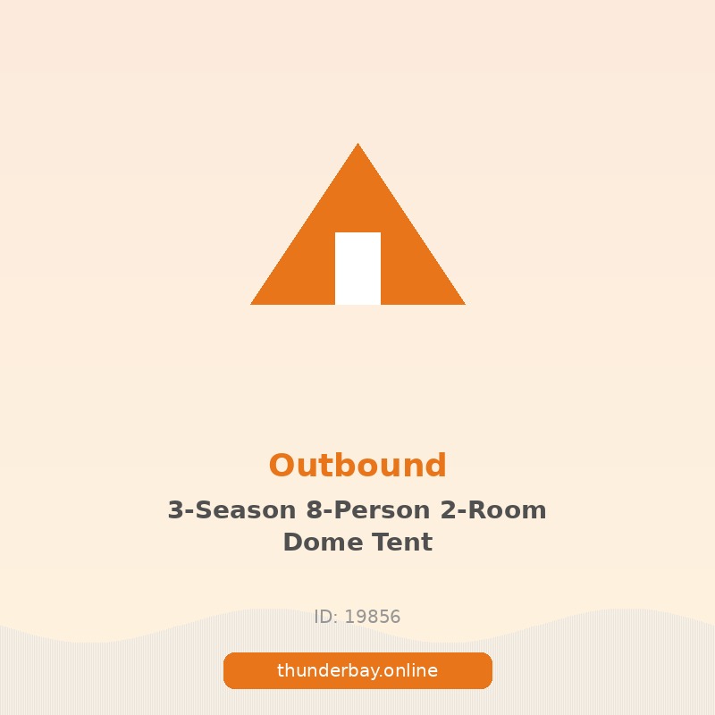 Outbound 3-Season, 8-Person 2-Room Camping Dome Tent with Divider, Rain Fly & Carry Bag