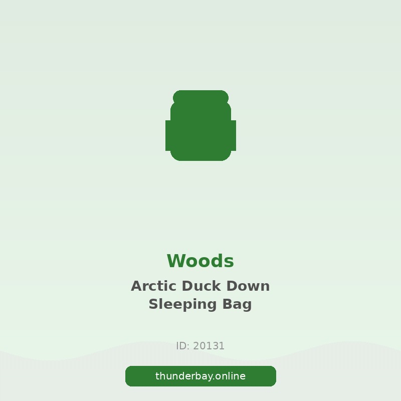 Woods Arctic Duck Down Insulated Lightweight Sleeping Bag, Long, 0°C