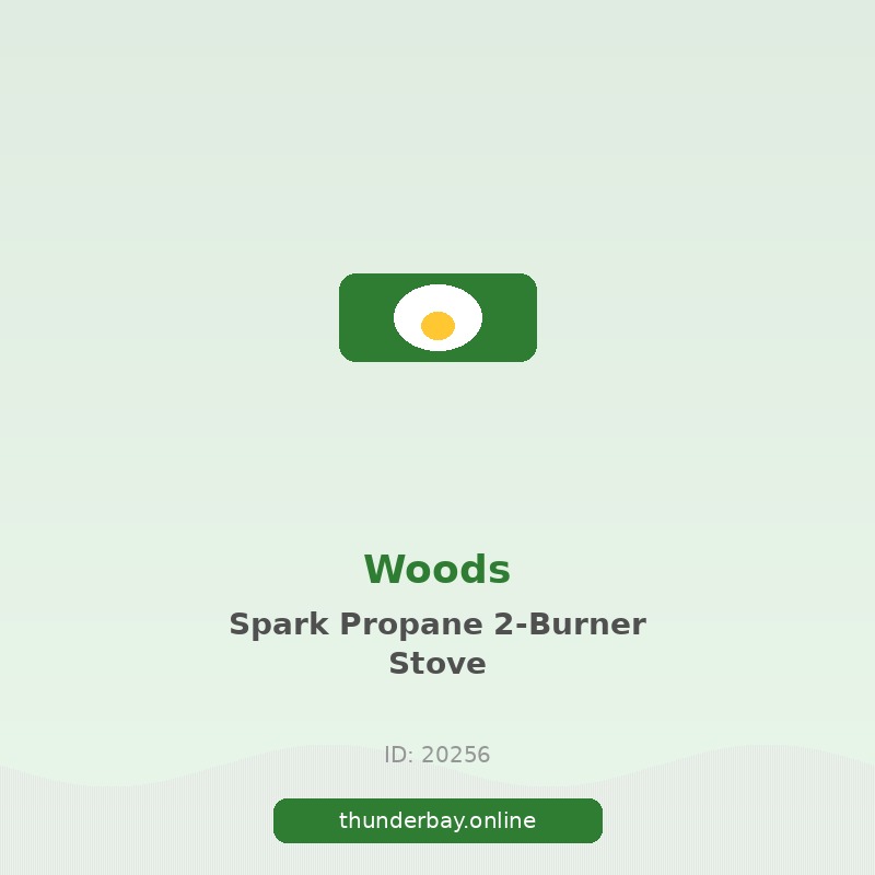 Woods Spark Slim Propane 2-Burner Stove with Hose Regulator
