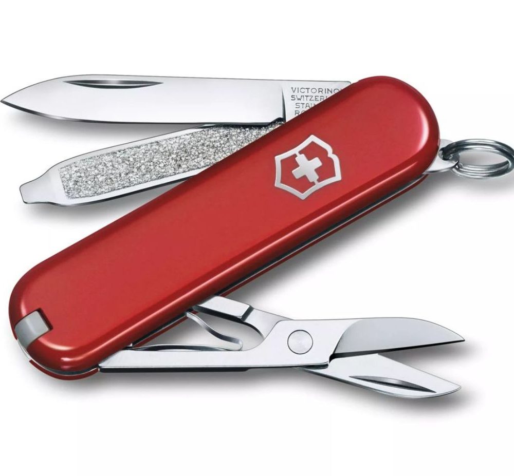 Victorinox Classic SD Printed Red Swiss Army Pocket Knife