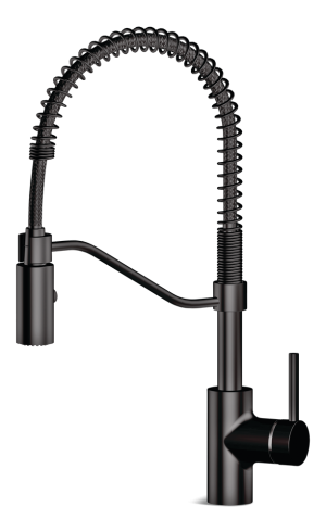 Danze Jasper Single Handle Pull Down Kitchen Faucet, Matte Black