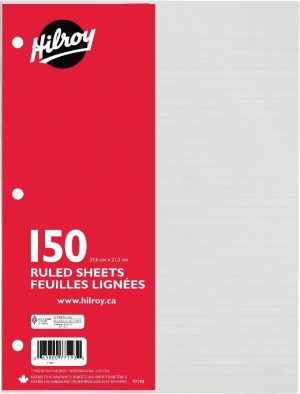 Hilroy 3-Hole Lined Refill Paper, 150-pk