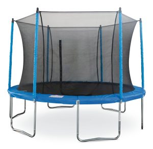 JumpTek Outdoor Round Trampoline with Safety Enclosure, 12-ft