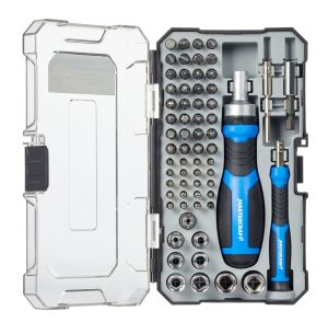 Mastercraft 65-pc Ratcheting Screwdriver and Precision Screwdriver Set with Extension Bars and Case
