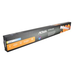 NOMA Indoor Double Tube Diamond Plate LED Shop Light Bar, 4000 Lumens, 4-ft, Daylight, 40W