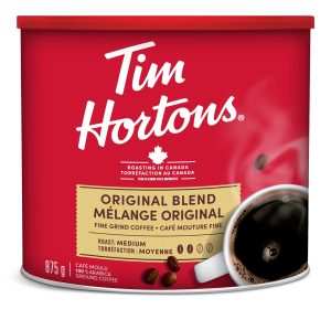 Tim Hortons Original Blend Medium Roast Ground Coffee, 875-g